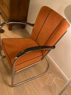 Gispen fauteuil 412S roestbruin/oranje met zwarte bies, Ophalen, Zo goed als nieuw, 50 tot 75 cm