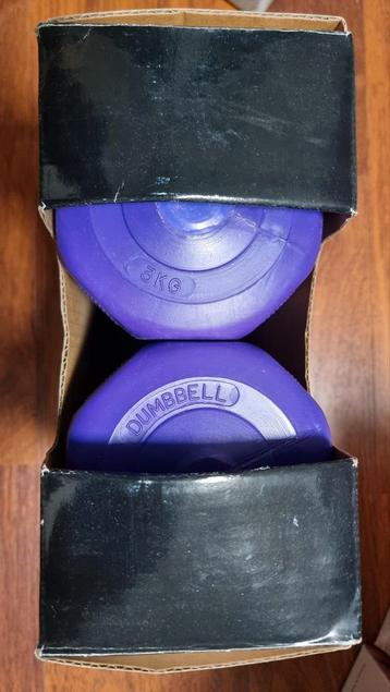 2x3kg Vinyl Dumbbells - Paars beschikbaar voor biedingen