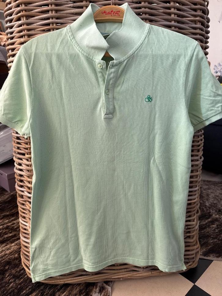 Scotch &Soda polo shirt piqué licht groen maat 16, Kinderen en Baby's, Kinderkleding | Maat 170, Zo goed als nieuw, Jongen, Shirt of Longsleeve