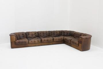 Vintage De Sede DS 11 modulaire bank patchwork leer jaren 70 beschikbaar voor biedingen