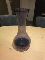 Paars - Blauwe glazen vaas, Blauw, Ophalen of Verzenden, Minder dan 50 cm, Glas