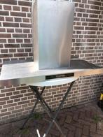 Eiland schouw afzuigkap 90 cm rvs met motor, Ophalen of Verzenden, Zo goed als nieuw, Wandschouwkap, Motor