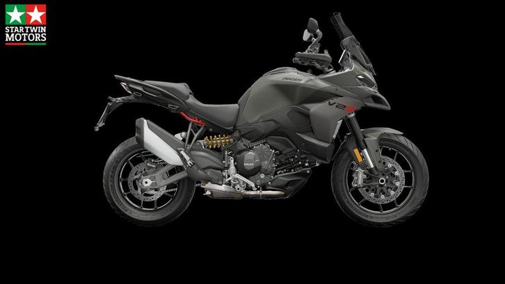 Ducati Multistrada V2 S MY 2025 Rood en Groen, Motoren, Motoren | Ducati, Bedrijf, Toermotor, meer dan 35 kW, ABS, LED Verlichting