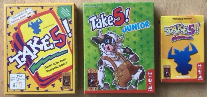 Kaartspel Take 5!, Junior & Promo (3x) - vanaf 5 jaar - ZGAN, Hobby en Vrije tijd, Gezelschapsspellen | Kaartspellen, Zo goed als nieuw