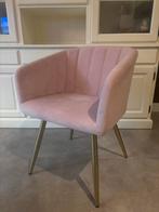 Roze Velvet Stoel - Stijlvol & Comfortabel, Huis en Inrichting, Fauteuils, Ophalen, Minder dan 75 cm, Zo goed als nieuw, Stof