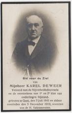 Karel de Weer 1841 - 1919 Gent, 78 jaar oud, Verzamelen, Verzenden, Bidprentje