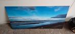 Foto strand Texel op aluminium 100  50 cm, Antiek en Kunst, Ophalen