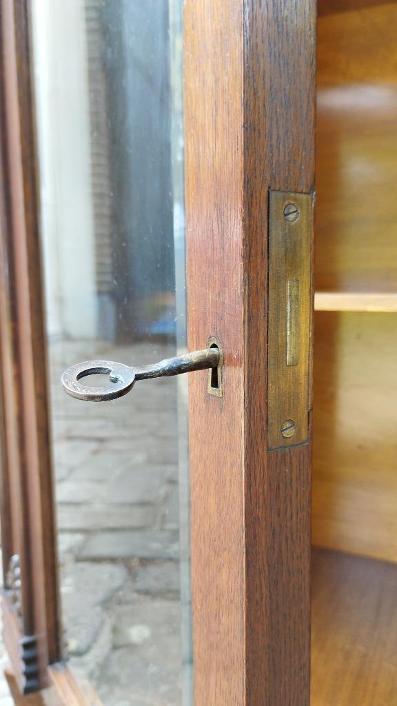 mooie antieke ArtDeco vitrinekast / theekast / buffetkast, Antiek en Kunst, Antiek | Meubels | Kasten, Ophalen