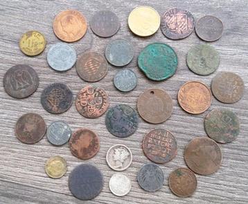 18-19-20 ste eeuw LOT Bodemvondst Metaaldetector Munten Geld beschikbaar voor biedingen