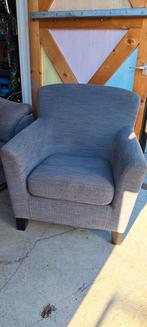 2 zitbank en stoel. grijs,blauwig van kleur., Ophalen, 75 tot 100 cm