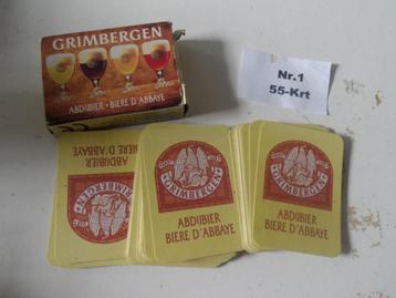 Grimbergen bier MINI-speelkaarten (nr.2) 55-Krt beschikbaar voor biedingen