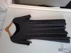 Jurk, maat m, zwart met witte stippen, Kleding | Dames, Jumpsuits, Ophalen, Zo goed als nieuw, Maat 38/40 (M), Zwart