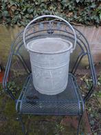 Vintage metalen zinken vuilnis emmer met deksel nr. 30, Huis en Inrichting, Emmers, Ophalen of Verzenden, Gebruikt, Kunststof