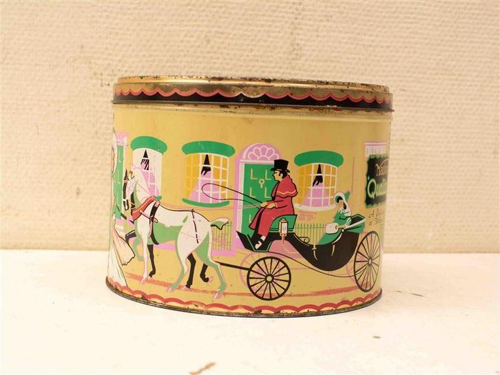 Mackintoshs Quality street ronde bewaarblik 38312, Verzamelen, Blikken, Gebruikt, Koek(jes), Ophalen of Verzenden