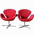 2x Fritz Hansen Swan design stoelen, Huis en Inrichting, Ophalen, Gebruikt, Twee, Metaal