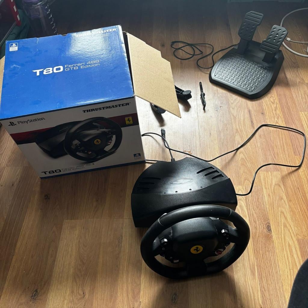 Thrustmaster T80 Ferrari 488 GTB Edition Stuur, Ophalen of Verzenden, Zo goed als nieuw