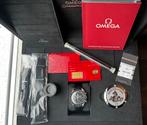 Omega Speedmaster Moonwatch 311.33.42.30.001 - Full Set 2018, Leer, Staal, Polshorloge, Ophalen of Verzenden