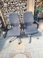 2 zwarte bureaustoelen, Huis en Inrichting, Ophalen, Gebruikt, Zwart