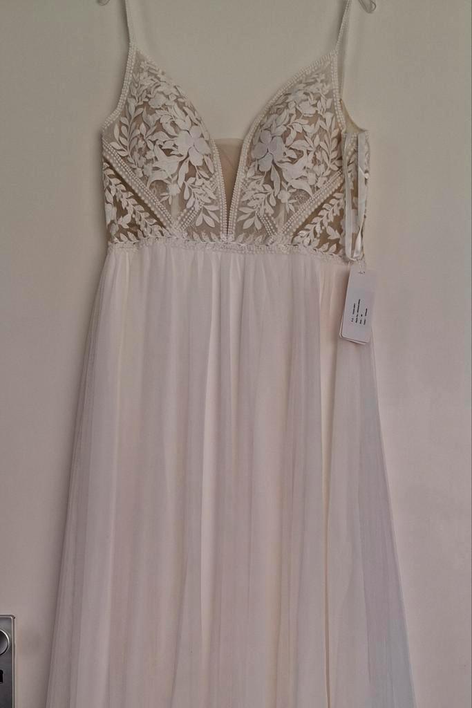 Bruidsjurk Modeca Reign mt 40, Kleding | Dames, Trouwkleding en Trouwaccessoires, Nieuw, Trouwjurk, Wit, Ophalen of Verzenden
