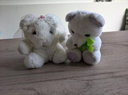 Bruidspaar beren, knuffel, trouwen, bruid, bruidegom, Kinderen en Baby's, Speelgoed | Knuffels en Pluche, Zo goed als nieuw, Beer