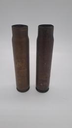 2x 20mm RH Hulzen WOII, 1943 en 1944, Verzamelen, Ophalen of Verzenden, Landmacht, Engeland, Hulzen of Bodemvondsten
