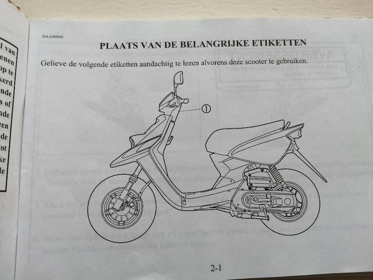 instructieboekje mbk booster next generation jaar 1995, Fietsen en Brommers, Handleidingen en Instructieboekjes, Gebruikt, Ophalen of Verzenden