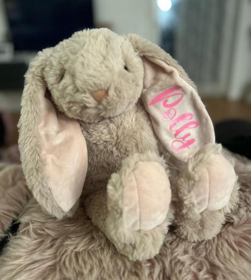 Gepersonaliseerde konijnen knuffel, Kinderen en Baby's, Speelgoed | Knuffels en Pluche, Nieuw, Ophalen of Verzenden