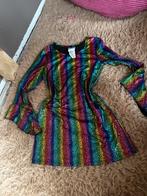 Regenboog jurk met lange mouwen disco meisje 152, Ophalen of Verzenden, Zo goed als nieuw, 146 t/m 152, Meisje