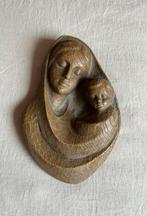 Houten Maria en Jezus / moeder en kind voor aan de wand, Ophalen of Verzenden