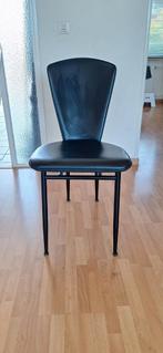4 Leren stoelen, Ophalen, Zo goed als nieuw, Zwart, Vier