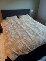 Boxspring 200x160 bruin, Ophalen, Bruin, Tweepersoons, Zo goed als nieuw