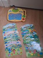 Leuke Dora laptop met 34 leer kaarten, puzzel, abc,cijfers,, Kinderen en Baby's, Speelgoed | Vtech, Ophalen of Verzenden, Zo goed als nieuw