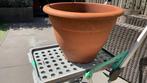 Grote stenen terracotta bloempot zonder inhoud, Ophalen, Gebruikt, Rond