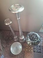 Diversen kandelaars en glazen grote vaas, Ophalen, Zo goed als nieuw, Overige materialen, Minder dan 25 cm
