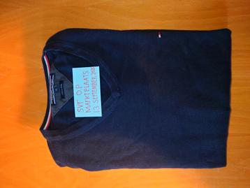 Tommy Hilfiger Cotton Silk Trui Pullover XL Navy Blauw beschikbaar voor biedingen