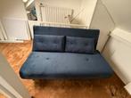 Donkerblauwe Velvet Slaapbank - Zeer Goede Staat, Huis en Inrichting, Slaapkamer | Slaapbanken, Ophalen, Blauw, Tweepersoons, Zo goed als nieuw