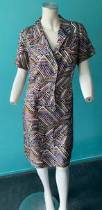 Vintage originele jaren 70 jurk met grafisch motief maat 42, Verzenden, Maat 42/44 (L), Vintage, Knielengte