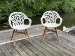 Witte Design Stoelen Set van 2 (binnen en buiten), Twee, Wit, Ophalen of Verzenden, Zo goed als nieuw