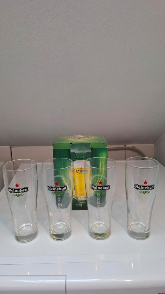 Heineken Ellipse Glazen - Set van 4, Huis en Inrichting, Keuken | Bestek, Ophalen of Verzenden