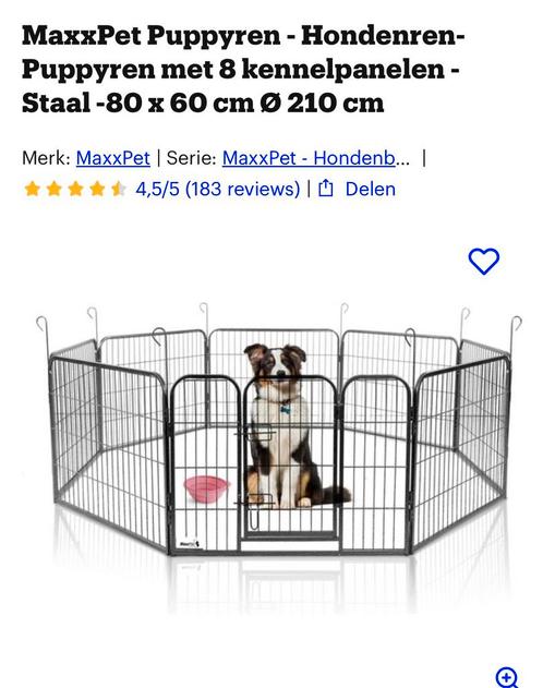 Hondenren, Dieren en Toebehoren, Hondenhokken, Zo goed als nieuw, 110 cm of meer, Ophalen