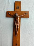 Museaal Antiek Memento Mori Kruisbeeld – 19e Eeuws Brons, Ophalen of Verzenden