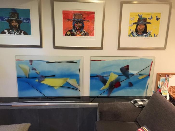 Glaskunst Dechaux - Gebrandschilderd Glas, Antiek en Kunst, Kunst | Designobjecten, Ophalen