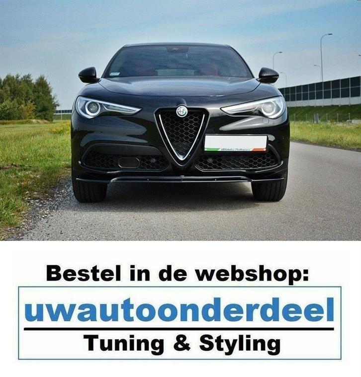 Spoiler Voorspoiler Lip Splitter Voor Alfa Romeo Stelvio, Auto diversen, Tuning en Styling, Verzenden