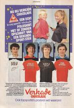 Retro reclame 1984 Verkade chocola topsporter t-shirt, Overige typen, Ophalen of Verzenden