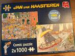 Jan van Haasteren puzzels 2x 1000 stukjes, Ophalen of Verzenden, 500 t/m 1500 stukjes, Zo goed als nieuw