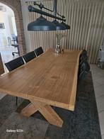 EIKEN EETKAMER TAFEL, Ophalen of Verzenden, Rechthoekig, 200 cm of meer, 50 tot 100 cm