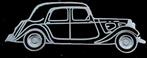 Citroën Traction pin- zwart-zilver emaille, Verzenden, Nieuw, Transport, Speldje of Pin