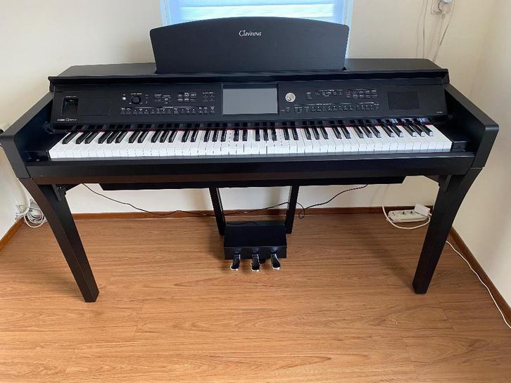 YAMAHA CLAVINOVA CVP-709 B DIGITALE PIANO, Muziek en Instrumenten, Piano's, Zo goed als nieuw, Vleugel, Zwart, Digitaal, Ophalen