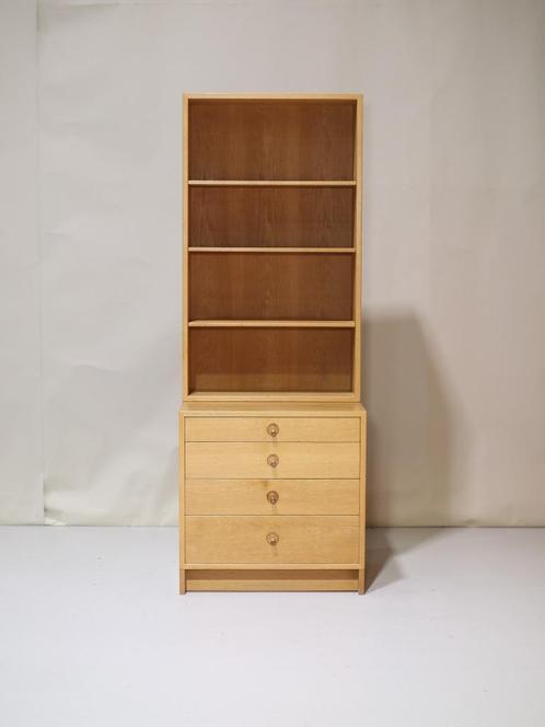 Børge Mogensen boekenkast ladekast eiken Deens vintage, Huis en Inrichting, Kasten | Boekenkasten, Zo goed als nieuw, 50 tot 100 cm