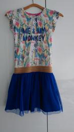 Vrolijk jurkje Me and my Monkey mt 140, Kinderen en Baby's, Kinderkleding | Maat 134, Ophalen of Verzenden, Zo goed als nieuw